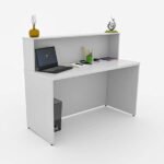 Balcão Atendimento Recepção Consultório 1200x600 Netmobil - Branco - Imagem 4