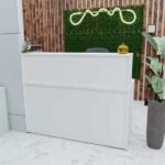 Balcão Atendimento Recepção Consultório 1200x600 Netmobil - Branco - Imagem 2