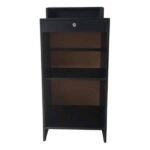 Balcão Caixa Com Gaveta Lojas E Comércios 100% Mdf Preto Desmontado - Suprema Móveis - Imagem 3