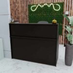 Balcão De Atendimento 15mm 1200x600 Com Gaveteiro - Preto - Imagem 2