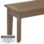 Banco Em Madeira Maciça 3 Lugares 140cm Churrasqueira Primavera Castanho - Imagem 3