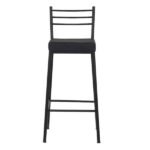 Banqueta Alta em Aço 75cm Preto Paris Metalnew - Imagem 3