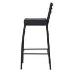 Banqueta Alta em Aço 75cm Preto Paris Metalnew - Imagem 4