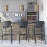 Banqueta Alta em Plástico 104cm Cinza Safira Tramontina - Imagem 8