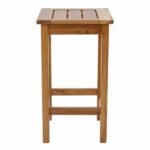 Banqueta Média em Madeira 65cm Marrom Tropicália Naterial