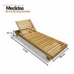 Espreguiçadeira De Piscina Reclinável De Madeira Maciça - Tropical Madeiral - Imagem 4