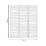 Biombo Ripado Pinus Branco 1,50x1,80m Settis - Imagem 2