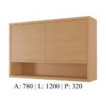 Armário Aéreo de Cozinha 100% MDF Carvalho com 2 Portas 120x78x32cm Condessa Nesher - Imagem 3