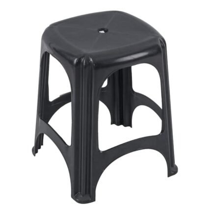 Banqueta Baixa em Plástico 45,5cm Preto Safira Tramontina