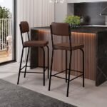 Banqueta Kit 2 Banquetas Embal Vintage Pretomarrom - Art Panta - Imagem 3