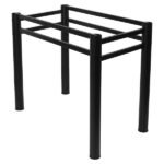 Base Para Mesa De Vidro Jantar 4 Lugares Preta Retangular - Imagem 3