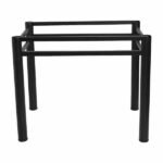 Base Para Mesa De Vidro Jantar 6 Lugares Preta Retangular - Imagem 2