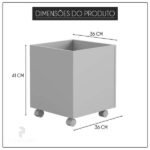 Baú Organizador De Brinquedos Mdf Com Rodízios Plancasa Verde Jade - Imagem 4