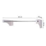 Cabideiro De Parede 80 Cm Arara Camiseiro Calceiro Branco Laca - Imagem 2