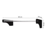 Cabideiro De Parede 80 Cm Arara Camiseiro Calceiro Preto Laca - Imagem 3