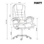 Cadeira De Escritório Presidente Base Cromada Com Rodinha Fortt Marselha Marrom - Cpf03-m - Imagem 3