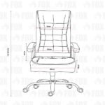 Cadeira De Escritório Presidente Fox Base Cromada Com Rodinha Molas Ensacadas Preta - Ut-c351 - Imagem 3
