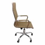 Cadeira Presidente Escritório Esteirinha Boston Eames Alta - Bege - Imagem 2