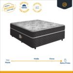 Cama Box Conjugada Ortopedica De Espuma Casal Lucas Home Unique 138 Cm - Imagem 3