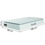 Colchão Solteiro Espuma D33 Pillow Top New Millenium 88x188x19cm Branco Hellen - Suporta Até 120 Kg Por Pessoa - Imagem 2