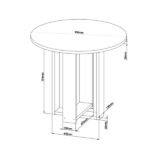 Conjunto Sala De Jantar Mesa Redonda Com 4 Cadeiras Jady E Sol Melblondebege - Imagem 2