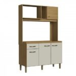 Cozinha Compacta 4 Portas 1 Gaveta Co1202 Ipêcristalo - Decibal