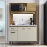 Cozinha Compacta 4 Portas 1 Gaveta Co1202 Ipêcristalo - Decibal - Imagem 4