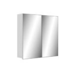 Espelheira Para Banheiro 2 Portas 1 Prateleira Cairo Branco