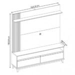 Estante Home Para Tv Até 65 Polegadas 2 Portas Nt 1335 Notável Móveis - Imagem 2