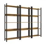 Estante Para Livros Nobre 15 Prateleiras Estilo Industrial Freijóblack - Panorama Móveis