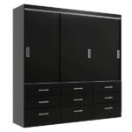 Guarda-roupa Casal Isabela 3 Pt 9 Gv Preto