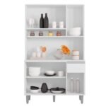 Kit Cozinha Compacta 105cm Com 6 Portas 1 Gaveta Márcia Branco - Ajl Móveis - Imagem 3