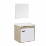 Kit Gabinete para Banheiro com Cuba e Espelho 40cm Berlin e Branco Capella Cerocha - Imagem 2