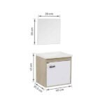 Kit Gabinete para Banheiro com Cuba e Espelho 40cm Berlin e Branco Capella Cerocha - Imagem 3