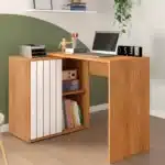 Mesa de Escritório 75x140x45,1cm Freijo-Off White MDP Smart Caemmun - Imagem 3