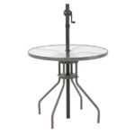 Mesa de Jardim Aço 70x80x80cm Cinza Elia Naterial - Imagem 2