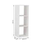 Nicho Modular 104,1x35,9x30cm Madeira Branco Spaceo KUB - Imagem 2