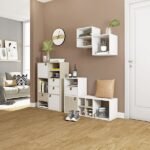 Nicho Modular 30x35cm Madeira Branco Spaceo KUB - Imagem 2