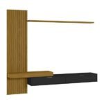 Painel Italy Ripado Ptvs Até 65 Polegadas 180cm Tv Na Parede Nicho Cportas Basculante Cedropreto - Olivar Móveis