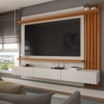 Painel Para Tv Até 70 Polegadas Christiania Ripado Cinamomooff White - Panorama Móveis - Imagem 2