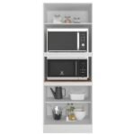 Paneleiro Torre Quente 3 Portas 2 Nichos Para Forno Unna Yescasa Branco - Imagem 3