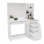 Penteadeira 5 Gavetas 3 Nichos Blum Branco