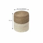 Puff Seat Garden Bali Em Fibra Natural Seagrass Natural - Imagem 2