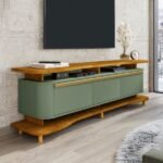 Rack Para Tv Até 75 Polegadas Guarapari 3 Portas Naturalle/pistache - Móveis Bechara - Imagem 2