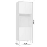 Torre Quente MDP Branco com 4 Portas 70x210x47cm Dora Luciane - Imagem 2