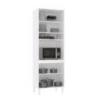 Torre Quente MDP Branco com 4 Portas 70x210x47cm Dora Luciane - Imagem 3
