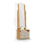 Toucador Espelho Gavetas Estiva Cinamomo Off White - Imagem 2